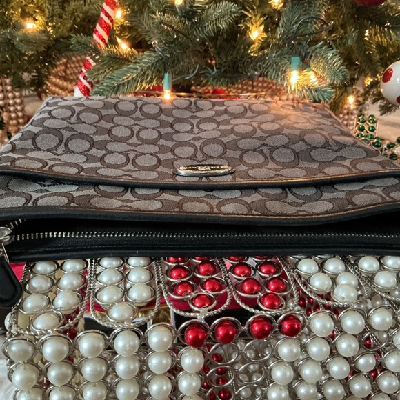 COACH Signature Canvas File Bag Black & Grey MINT - Picture 3 of 8